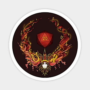 DnD bard symbol - red Magnet